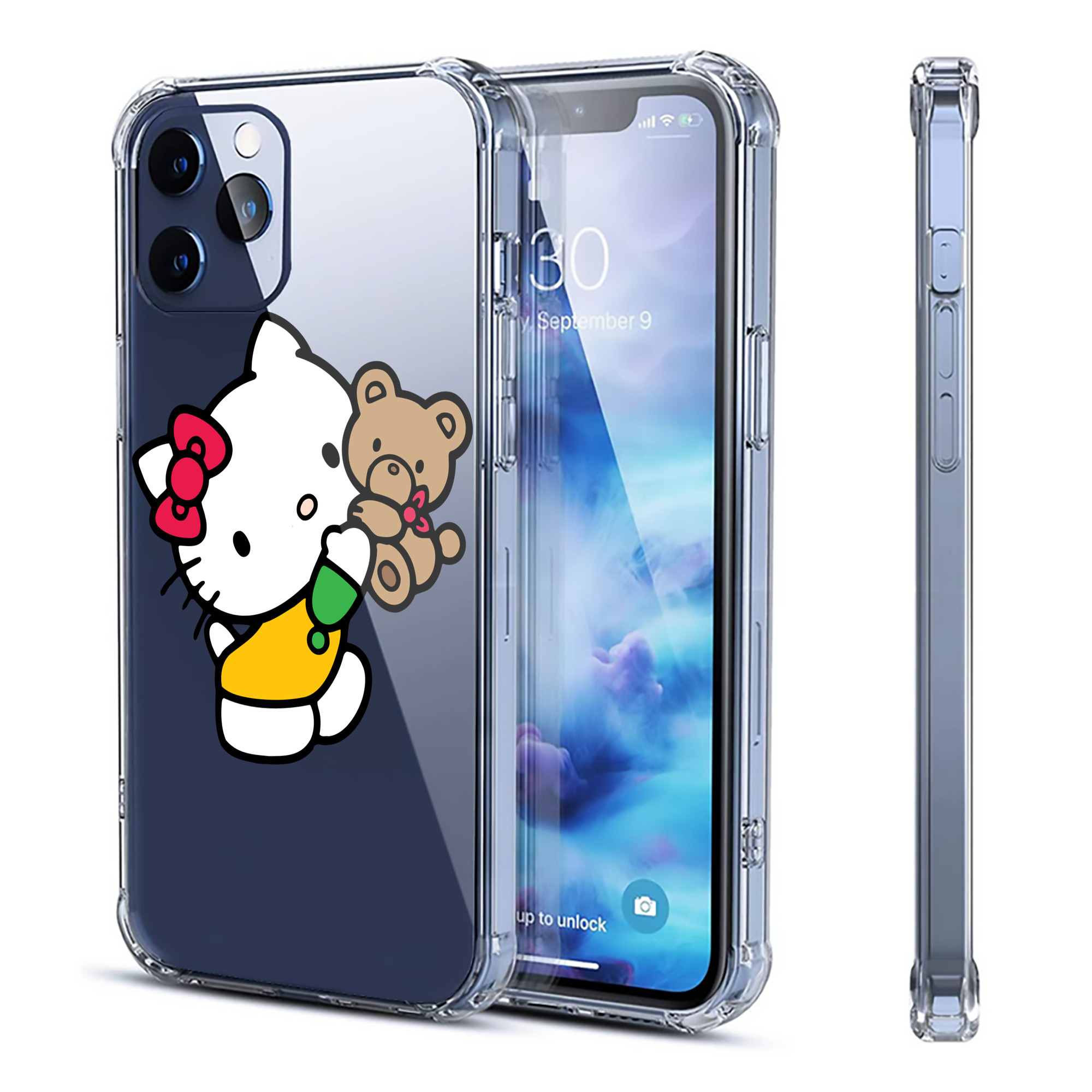 （画像用） Hello Kitty ハローキティ 【iPhone 12シリーズ対応】透明スマホケース（クリアソフトケース）